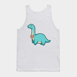 Cute dino, Gingerbread Long Neck, Dinosaurus. Tank Top